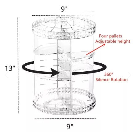 Organizador De Maquillaje Giratorio 360